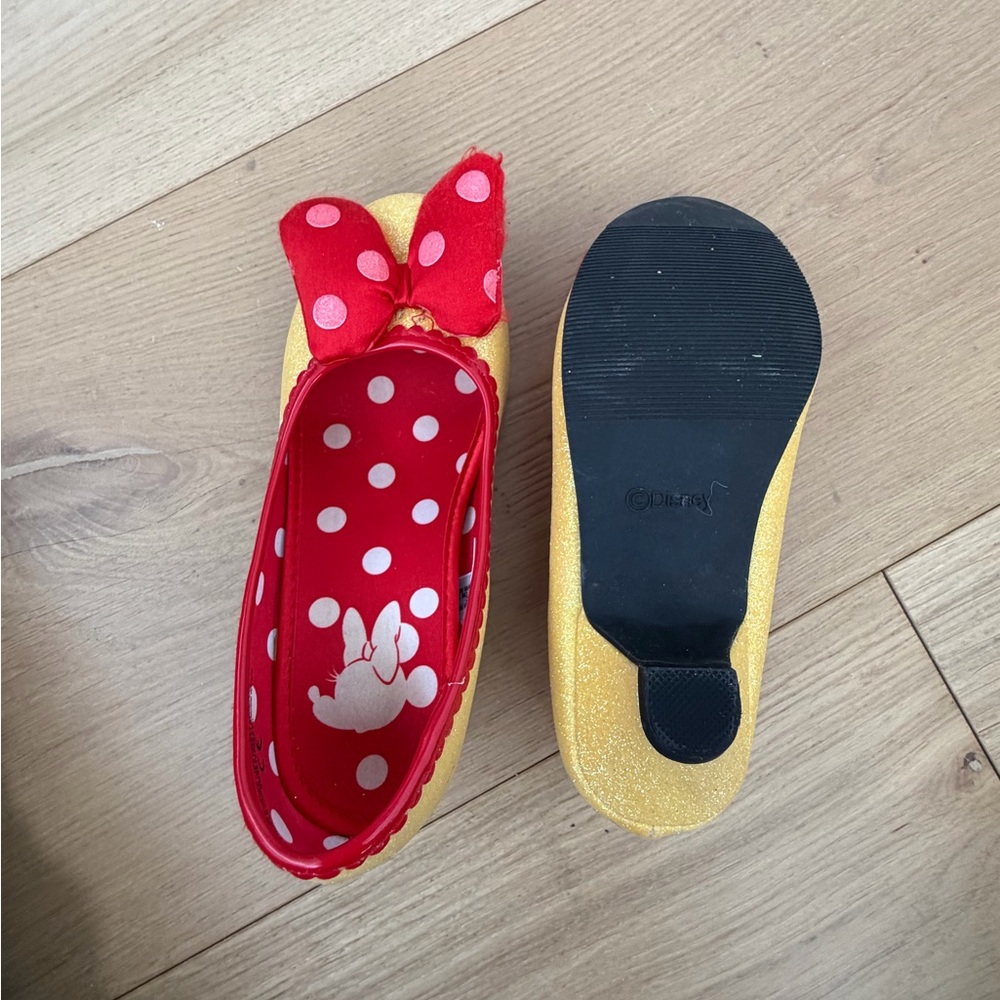 Disney Minnie Yellow and Red Polka Dot Shoes 11/12 - Picture 9 of 14